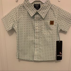 New! Short sleeve dress shirt for baby boy! Size :12 months